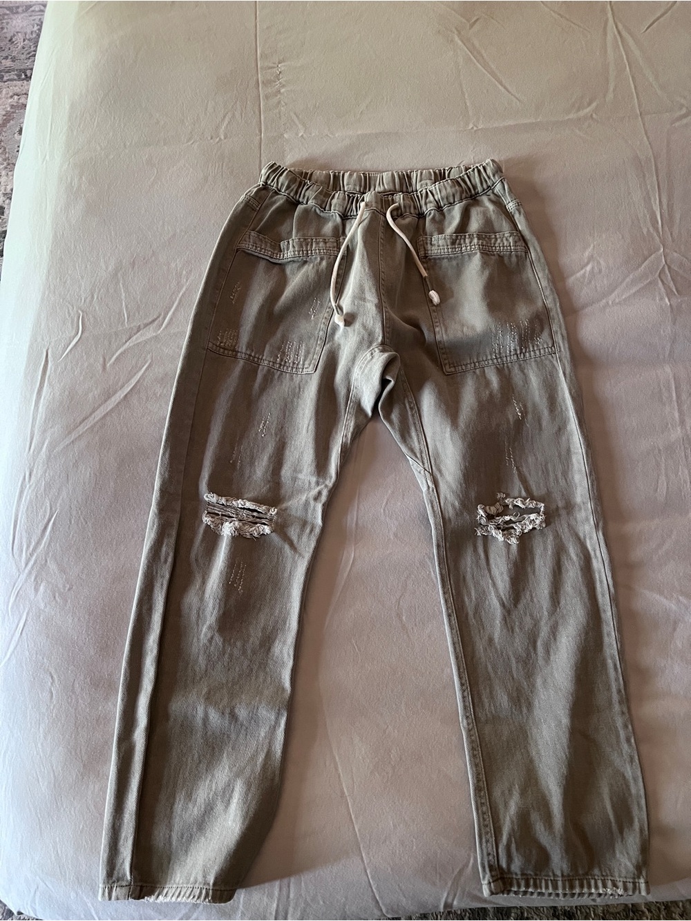 Mustard Seed Olive Drawstring Waist Pants